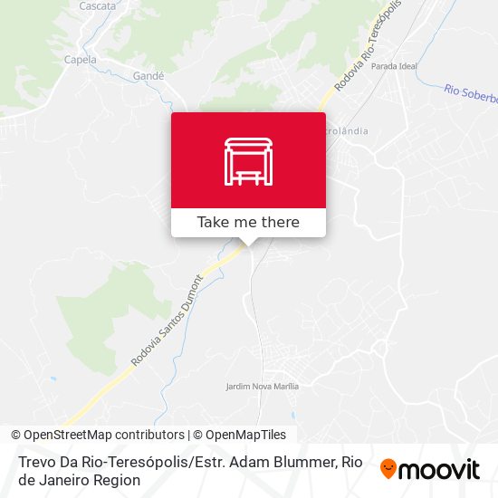 Mapa Trevo Da Rio-Teresópolis / Estr. Adam Blummer