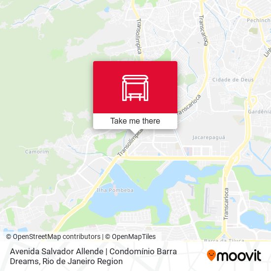 Avenida Salvador Allende | Condomínio Barra Dreams map