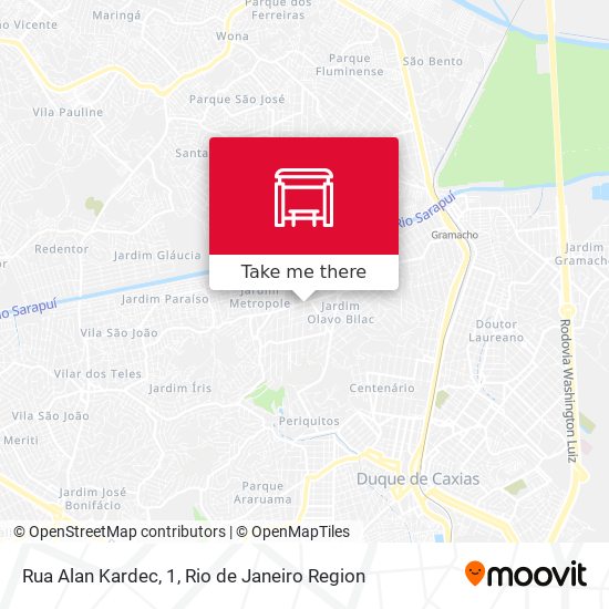 Rua Alan Kardec, 1 map