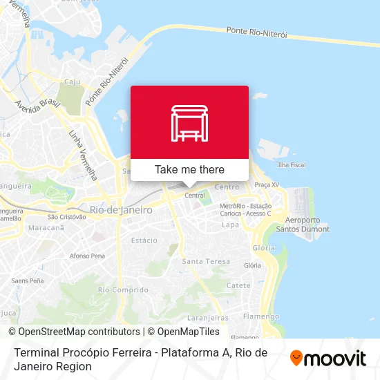 Terminal Procópio Ferreira - Plataforma A map