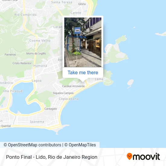 Ponto Final - Lido map