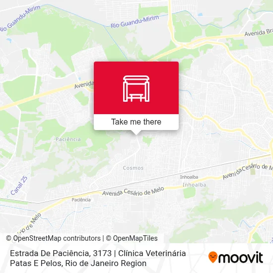 Estrada De Paciência, 3173 | Clínica Veterinária Patas E Pelos map