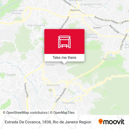 Estrada Da Covanca, 1838 map