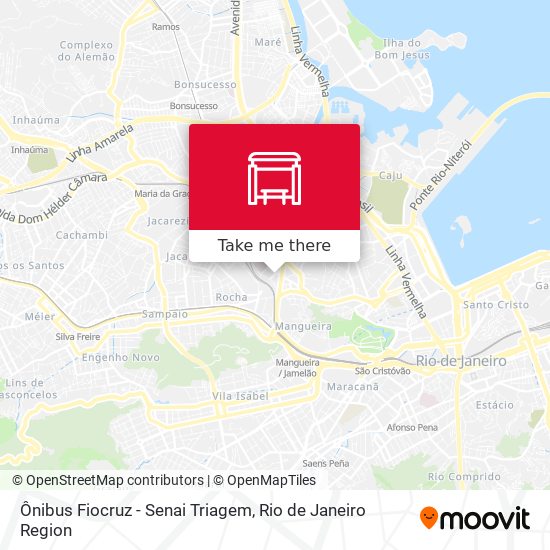 Mapa Ônibus Fiocruz - Senai Triagem