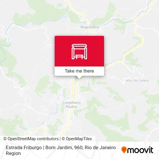 Estrada Friburgo | Bom Jardim, 960 map