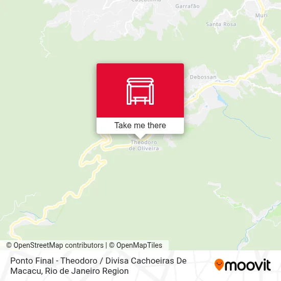 Ponto Final - Theodoro / Divisa Cachoeiras De Macacu map