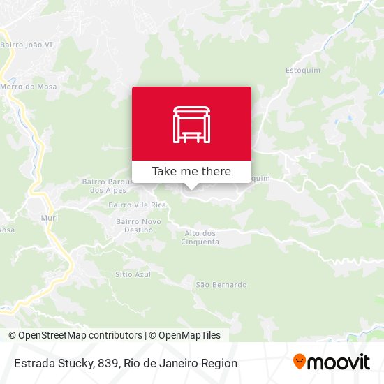 Estrada Stucky, 839 map