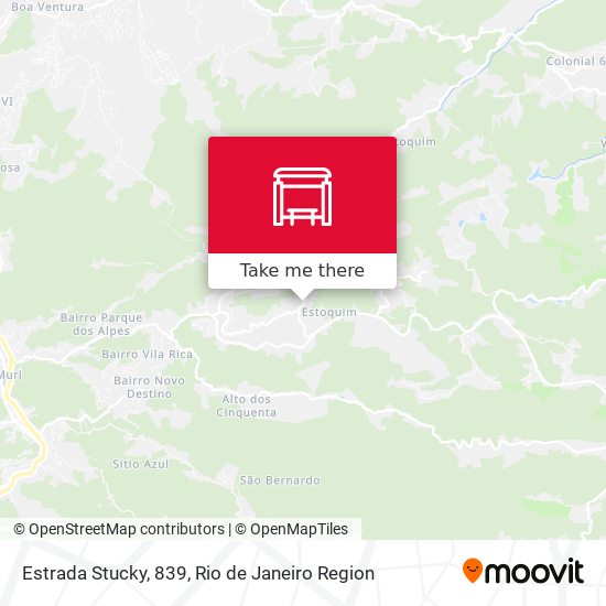 Estrada Stucky, 839 map