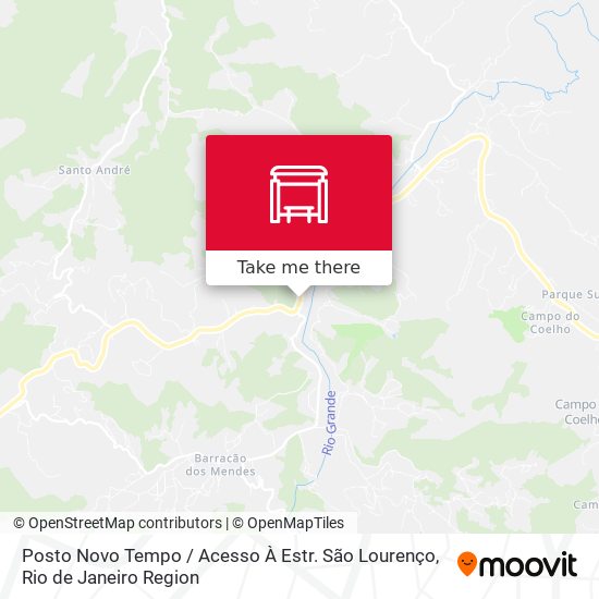 Posto Novo Tempo / Acesso À Estr. São Lourenço map
