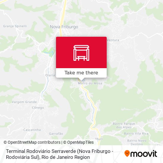 Terminal Rodoviário Serraverde (Nova Friburgo - Rodoviária Sul) map