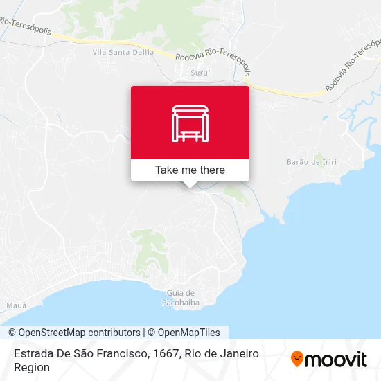 Estrada De São Francisco, 1667 map