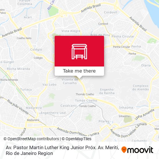 Av. Pastor Martin Luther King Junior Próx. Av. Meriti map