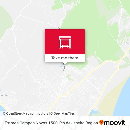 Estrada Campos Novos 1500 map