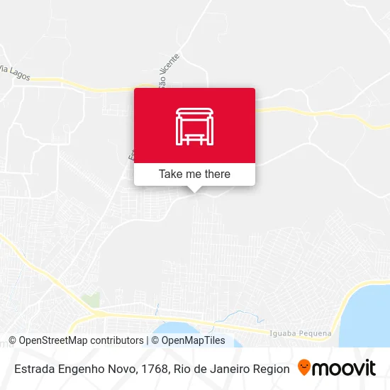 Estrada Engenho Novo, 1768 map