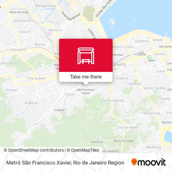 Metrô São Francisco Xavier map