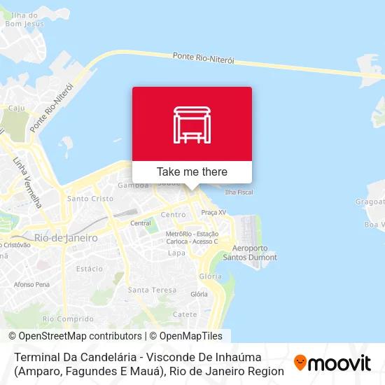 Terminal Da Candelária - Visconde De Inhaúma (Amparo, Fagundes E Mauá) map