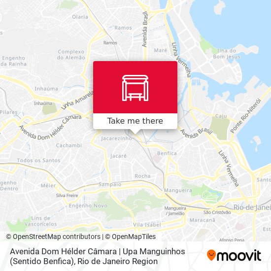 Mapa Avenida Dom Hélder Câmara | Upa Manguinhos (Sentido Benfica)