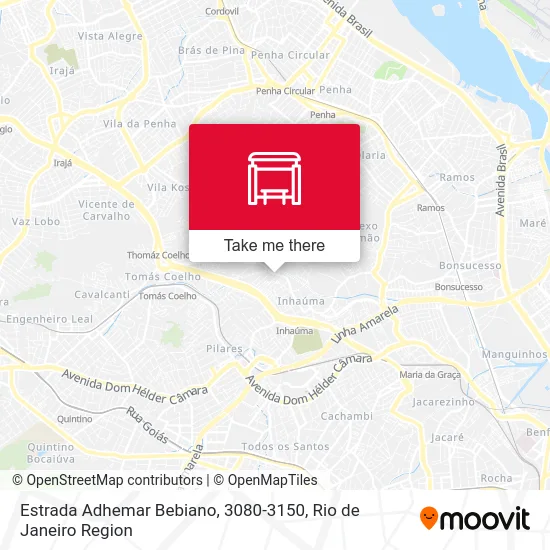 Estrada Adhemar Bebiano, 3080-3150 map