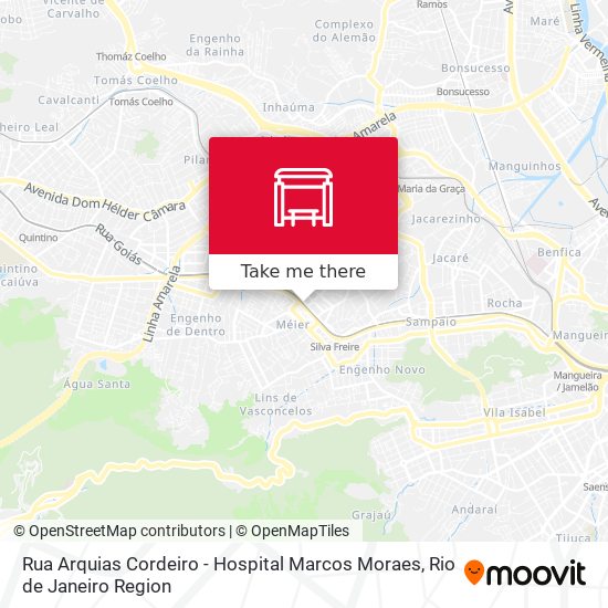 Mapa Rua Arquias Cordeiro - Hospital Marcos Moraes