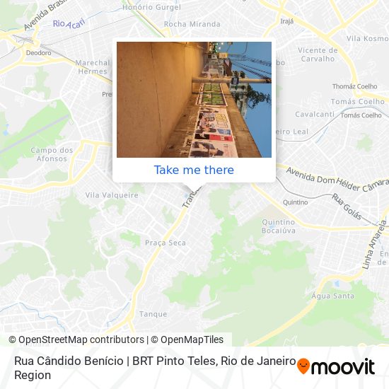 Rua Cândido Benício | BRT Pinto Teles map