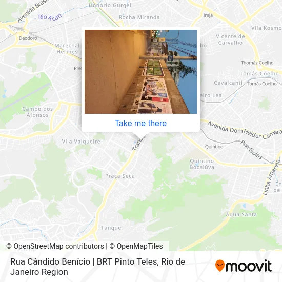 Rua Cândido Benício | BRT Pinto Teles map