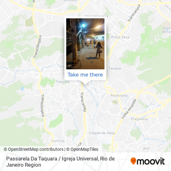 Passarela Da Taquara / Igreja Universal map