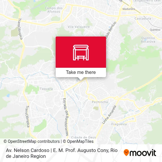 Av. Nelson Cardoso | E. M. Prof. Augusto Cony map