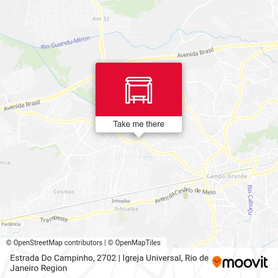 Estrada Do Campinho, 2702 |  Igreja Universal map