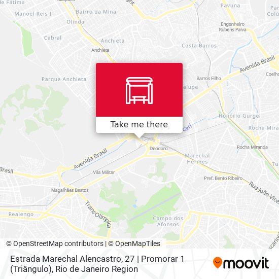 Mapa Estrada Marechal Alencastro, 27 | Promorar 1 (Triângulo)