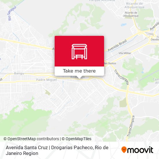 Mapa Avenida Santa Cruz | Drogarias Pacheco
