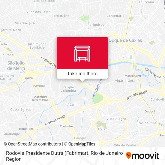 Rodovia Presidente Dutra (Fabrimar) map