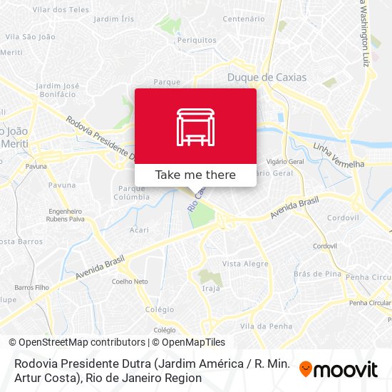 Rodovia Presidente Dutra (Jardim América / R. Min. Artur Costa) map