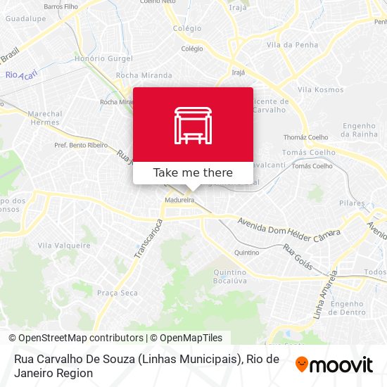 Mapa Rua Carvalho De Souza (Linhas Municipais)