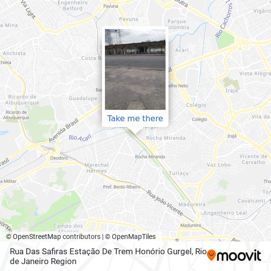 Mapa Rua Das Safiras Estação De Trem Honório Gurgel