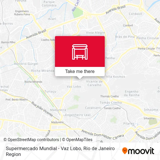 Supermercado Mundial - Vaz Lobo map
