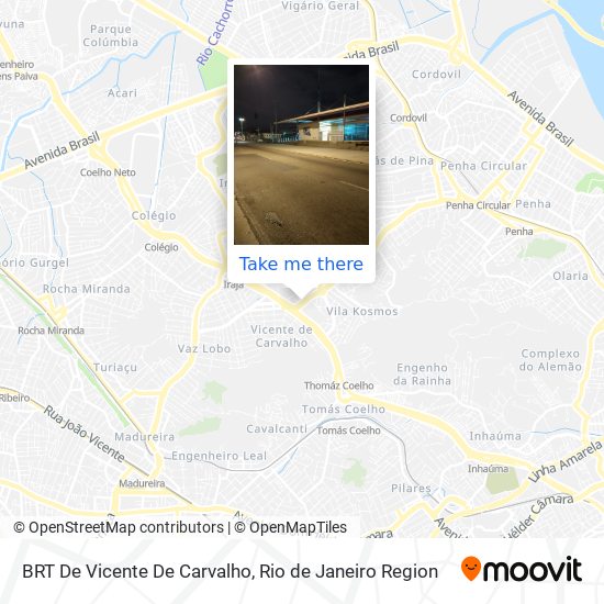 BRT De Vicente De Carvalho map