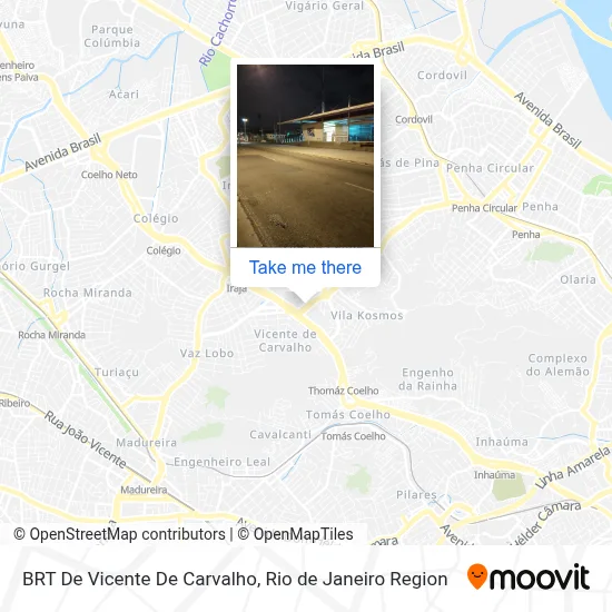 BRT De Vicente De Carvalho map