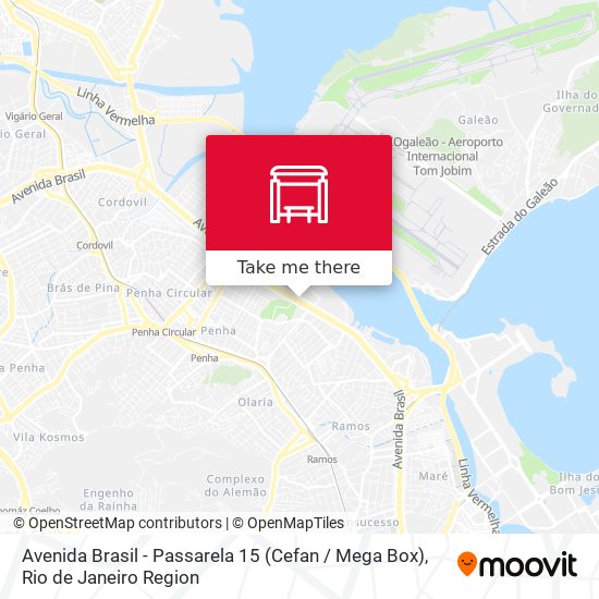 Mapa Avenida Brasil - Passarela 15 (Cefan / Mega Box)