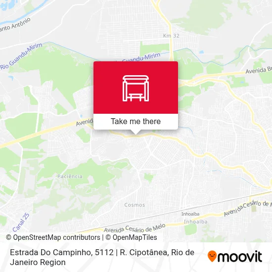 Estrada Do Campinho, 5112 | R. Cipotânea map