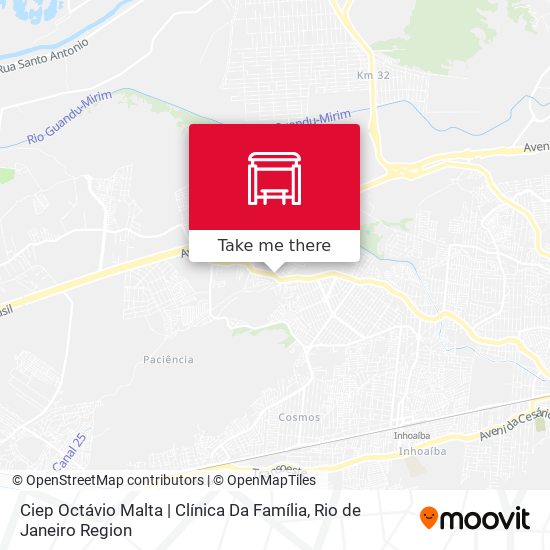 Mapa Ciep Octávio Malta | Clínica Da Família