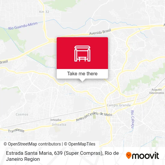 Estrada Santa Maria, 639 (Super Compras) map