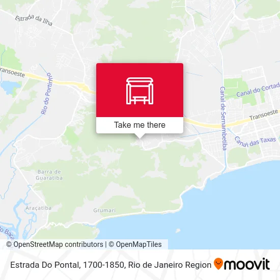 Estrada Do Pontal, 1700-1850 map