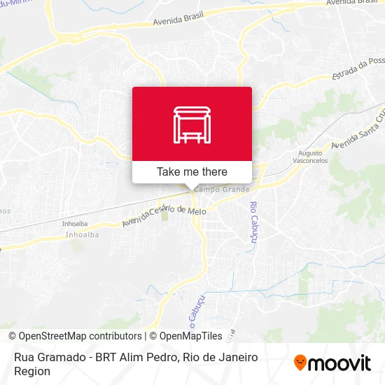 Rua Gramado - BRT Alim Pedro map