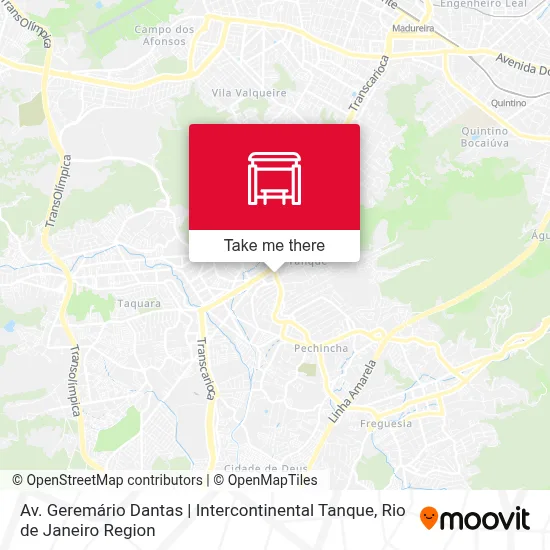 Av. Geremário Dantas | Intercontinental Tanque map