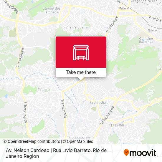 Mapa Av. Nelson Cardoso | Rua Lívio Barreto