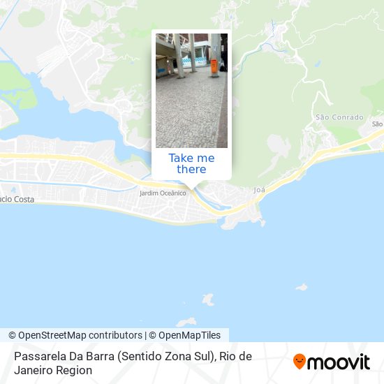 Mapa Passarela Da Barra (Sentido Zona Sul)