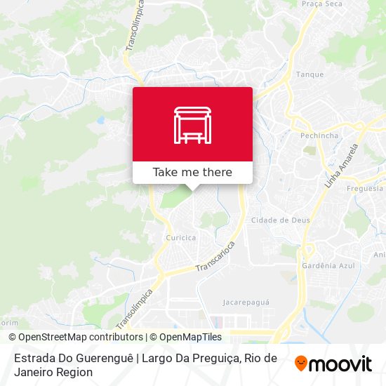 Mapa Estrada Do Guerenguê | Largo Da Preguiça