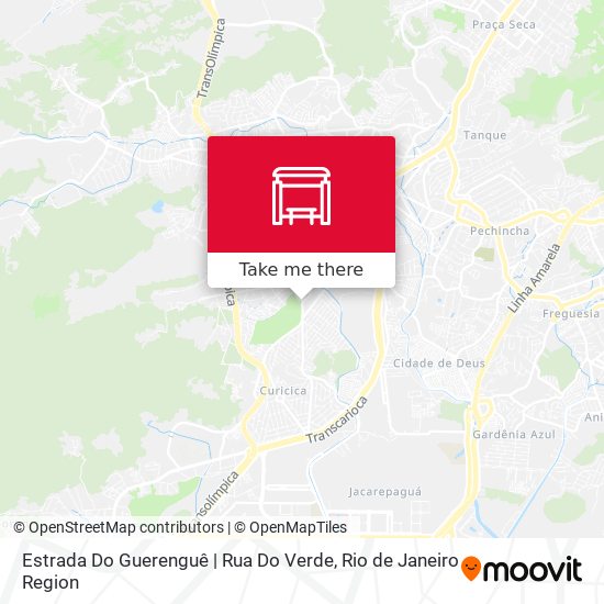 Mapa Estrada Do Guerenguê | Rua Do Verde