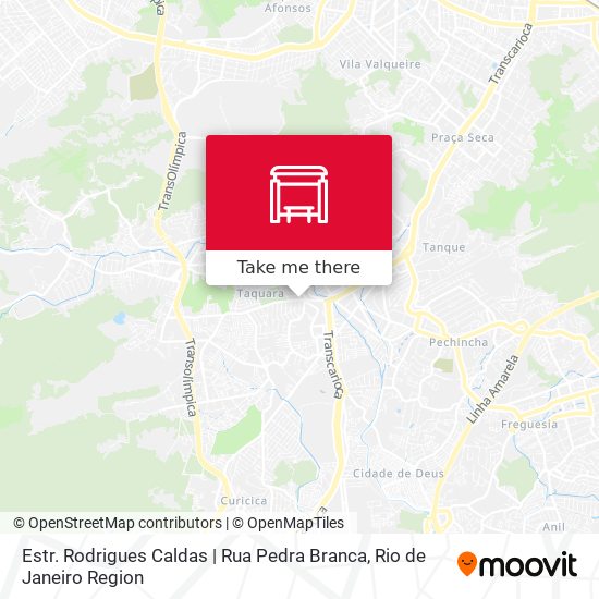 Mapa Estr. Rodrigues Caldas | Rua Pedra Branca