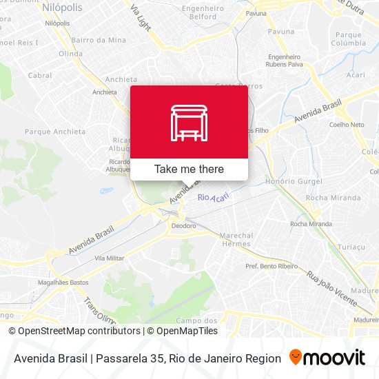 Mapa Avenida Brasil | Passarela 35